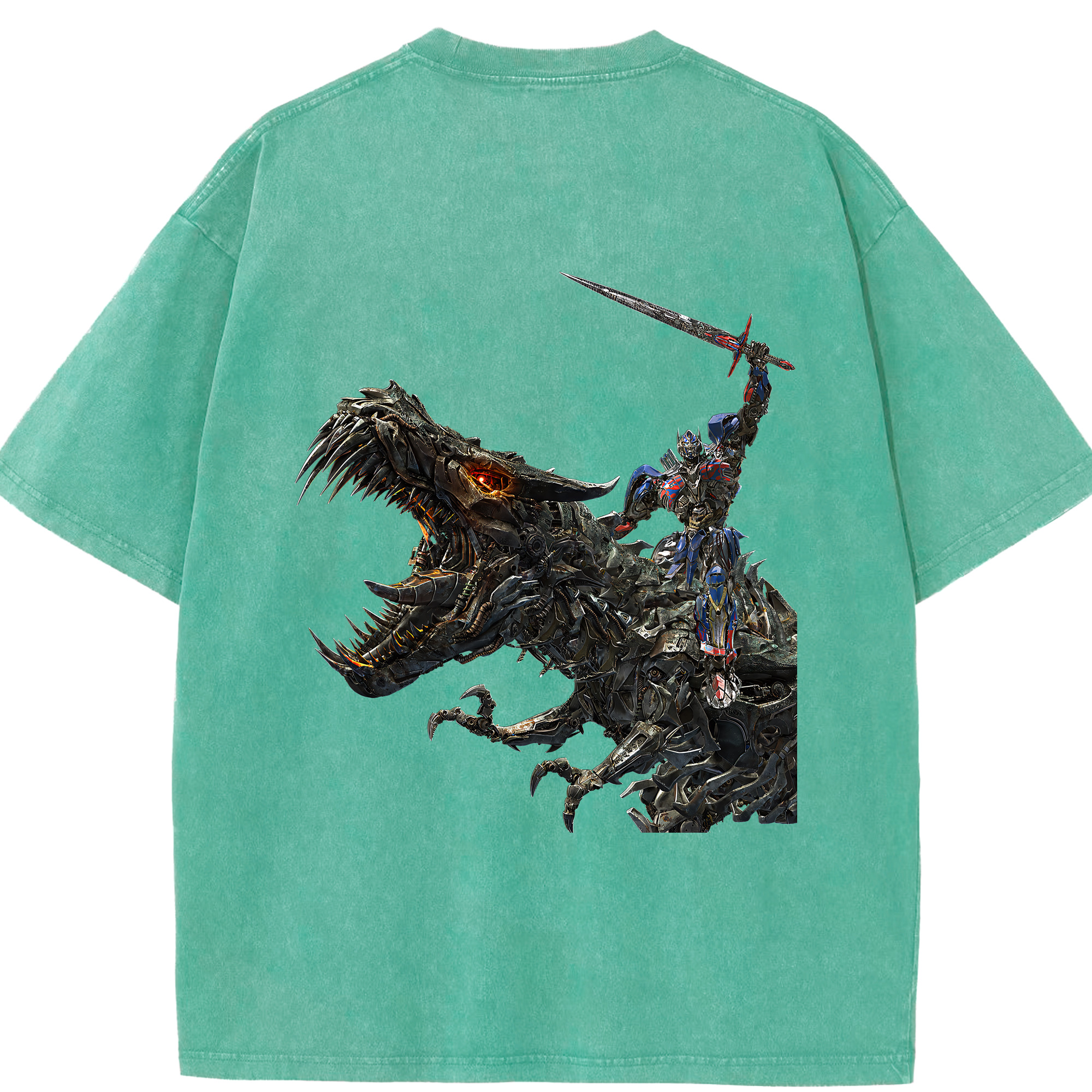 （画像用） Transformers トランスフォーマー 綿100% ヴィンテージ風 半袖Tシャツ（背面プリント）